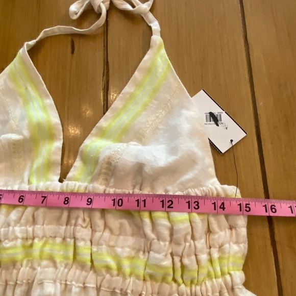 LEMLEM Women’s gete triangle halter maxi dress in lomi keylime NEW large - Picture 12 of 16